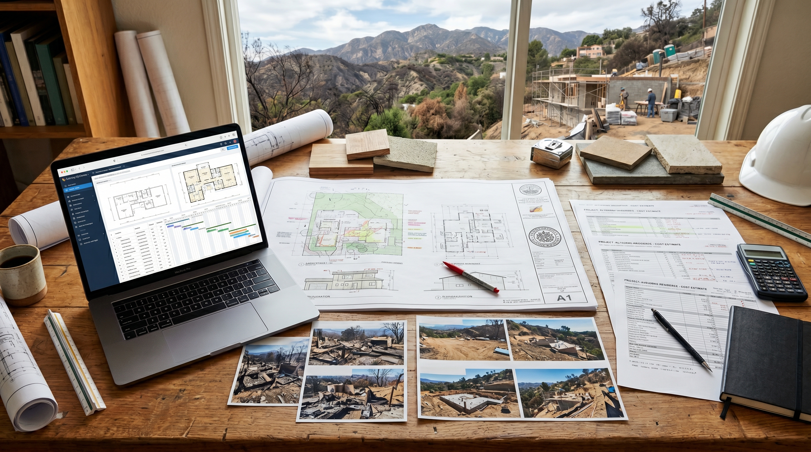 Altadena rebuild lot with planning documents and site conditions review