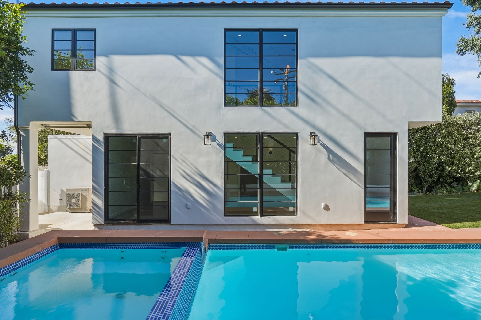 San Vincente ADU completed outdoor view with modern facade and entry path