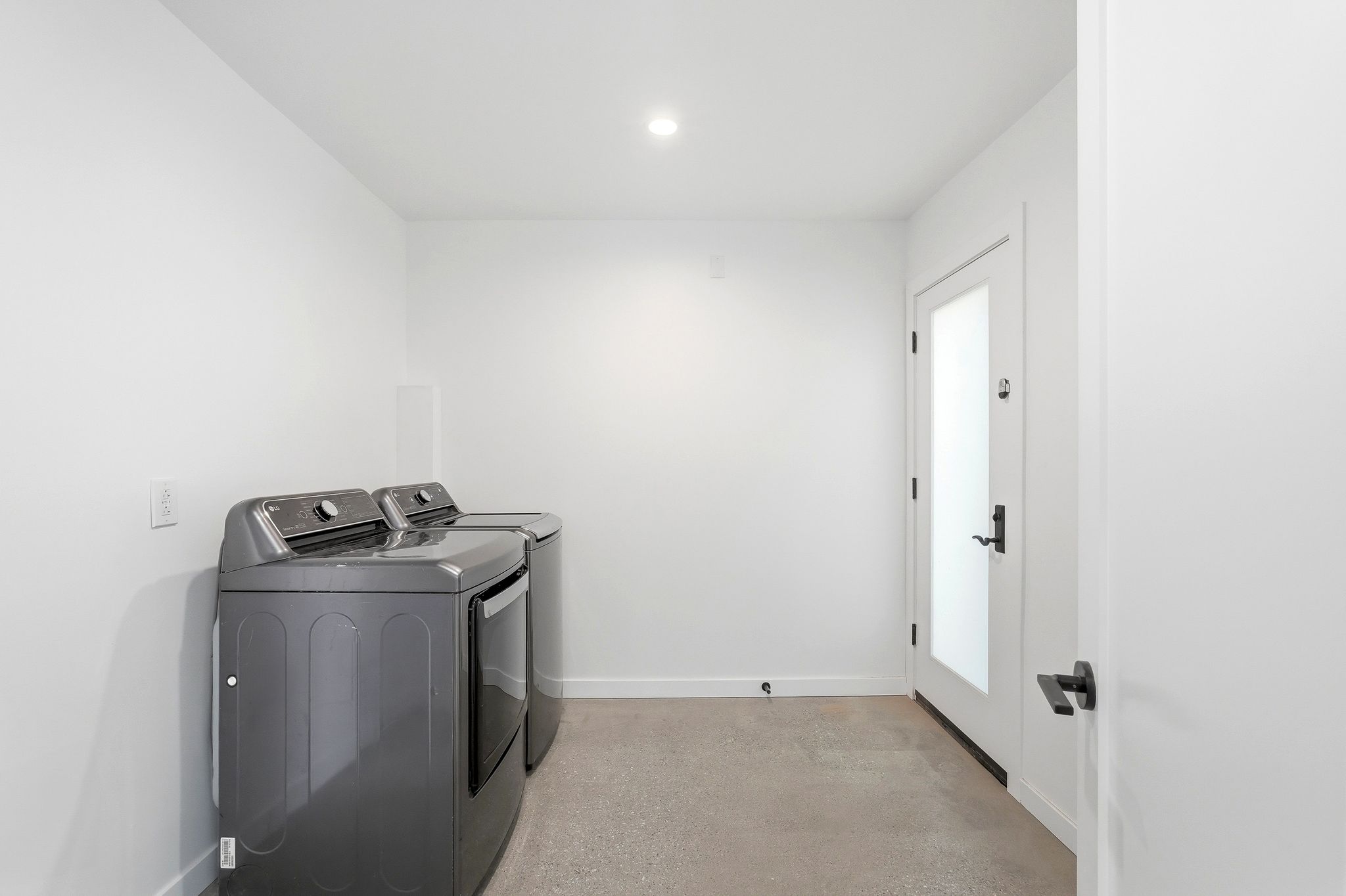 San Vincente ADU dining or transition space with finished flooring and natural light