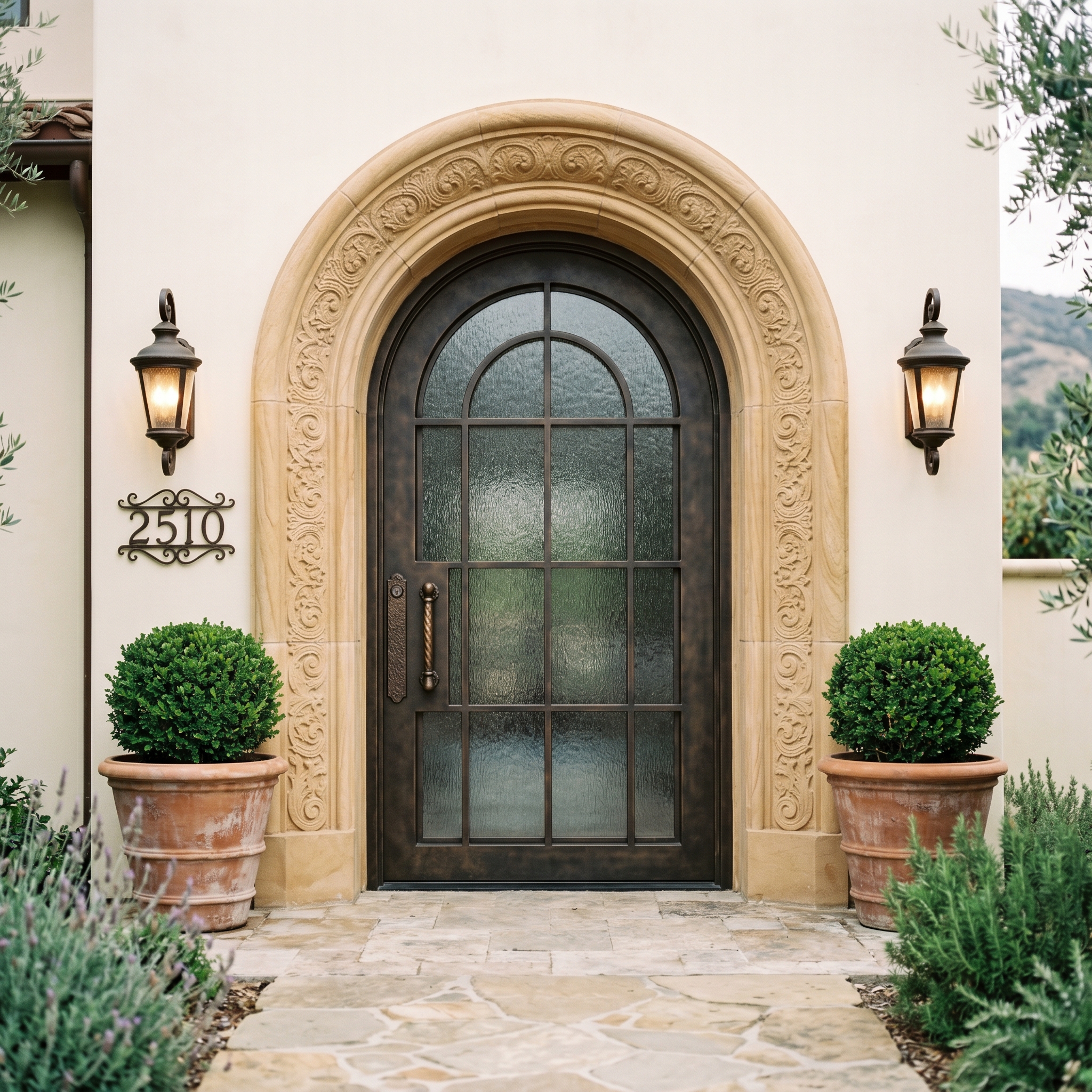 Calabasas new construction great room with vaulted ceilings disappearing glass walls and indoor-outdoor flow