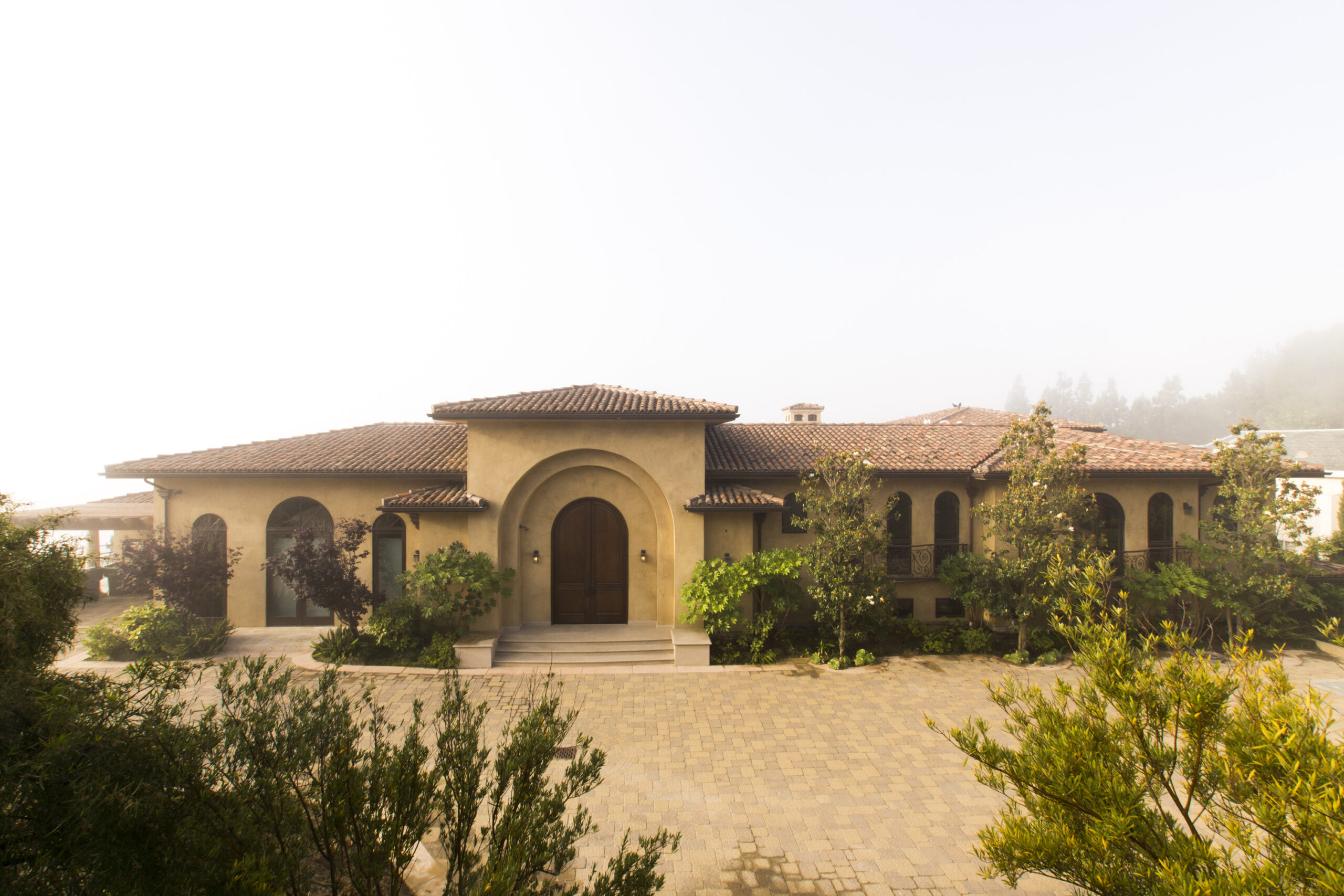 Mulholland Drive Hollywood Hills hillside residence exterior with city views and pool